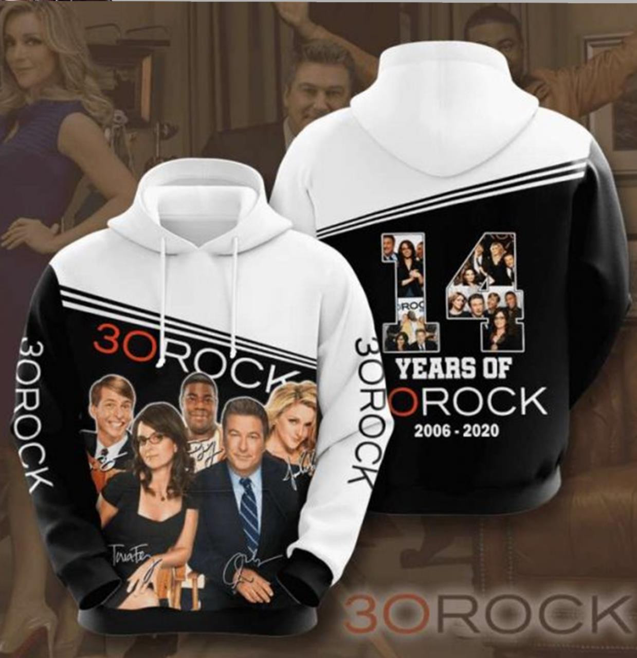 30 Rock Anniversary 3D All Over Printed Sweatshirt, Hoodie, Zip Hoodie | Fan Apparel For Men, Women