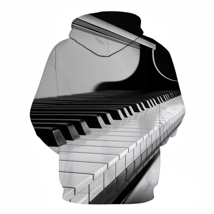 3D Piano Keys Hoodie 3D All Over Printed Sweatshirt, Hoodie, Zip Hoodie | Fan Apparel For Men, Women