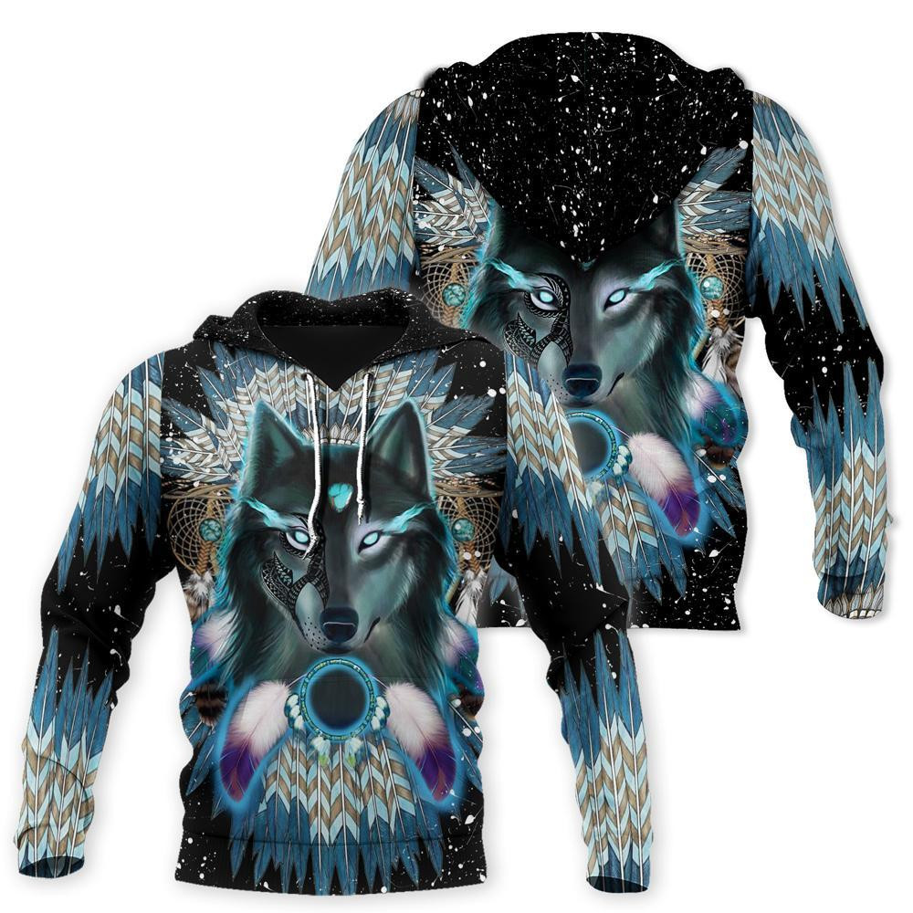 Aborigine Wolf Style 3D All Over Printed Sweatshirt, Hoodie, Zip Hoodie | Fan Apparel For Men, Women