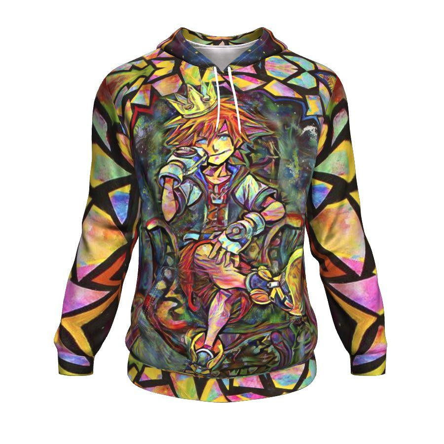 Abstract Sora Kingdom Hearts 3D All Over Printed Sweatshirt, Hoodie, Zip Hoodie | Fan Apparel For Men, Women