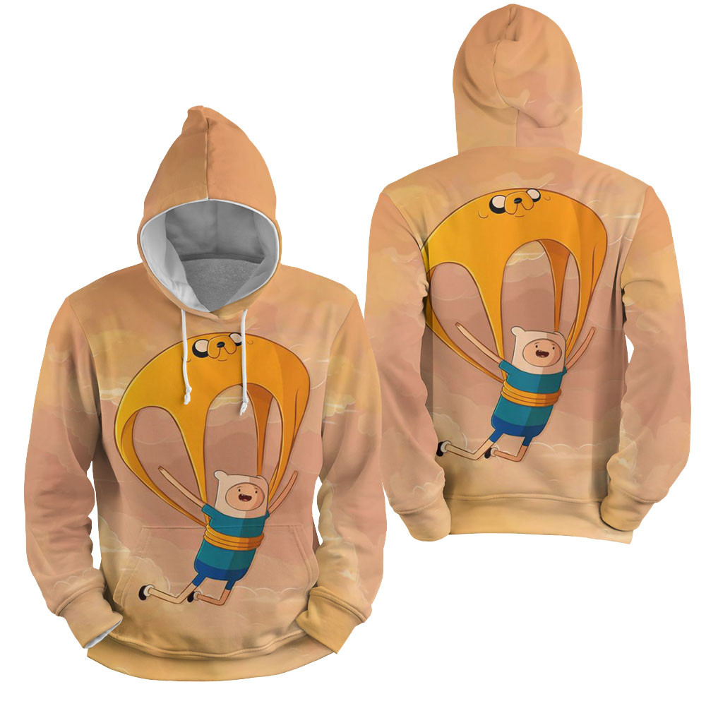 Adventure Time Parachute 3D All Over Printed Sweatshirt, Hoodie, Zip Hoodie | Fan Apparel For Men, Women