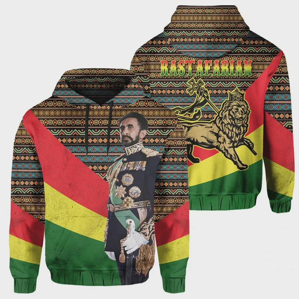 Africa Zone - Ethiopia Adinkra Rastafarian King Reggae 3D All Over Printed Sweatshirt, Hoodie, Zip Hoodie | Fan Apparel For Men, Women
