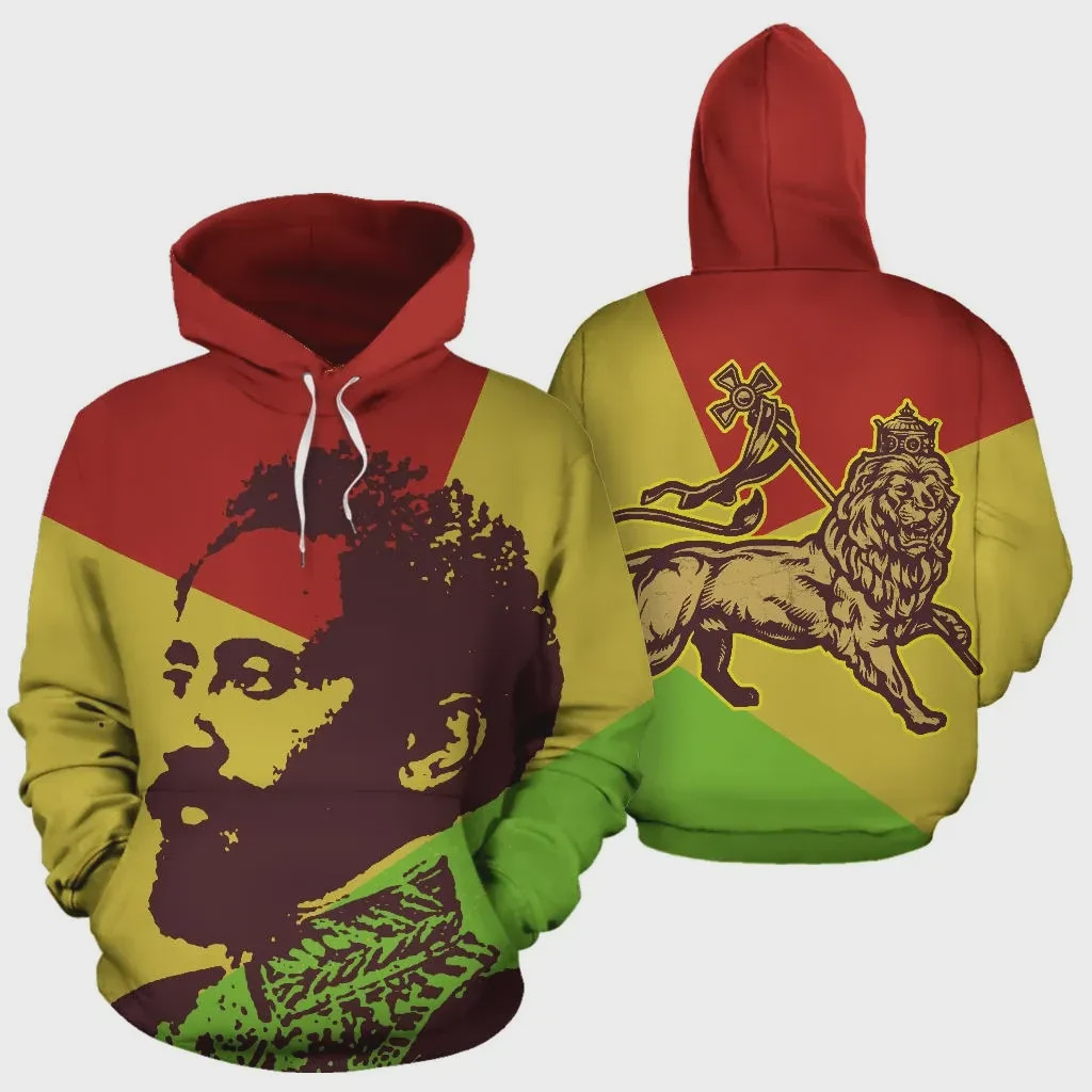Africa Zone - Ethiopian King Jah Lion 3D All Over Printed Sweatshirt, Hoodie, Zip Hoodie | Fan Apparel For Men, Women