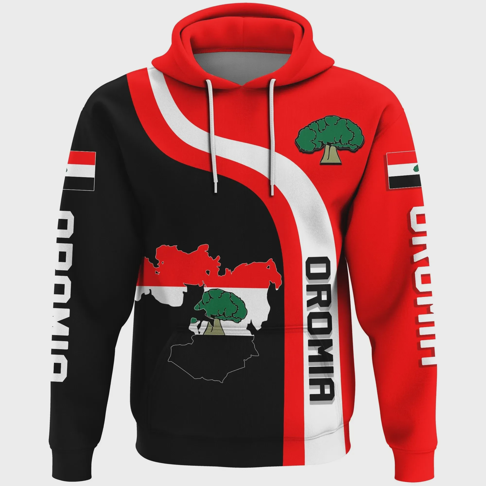 Africa Zone Hoodie - Oromia Flag Maps 3D All Over Printed Sweatshirt, Hoodie, Zip Hoodie | Fan Apparel For Men, Women