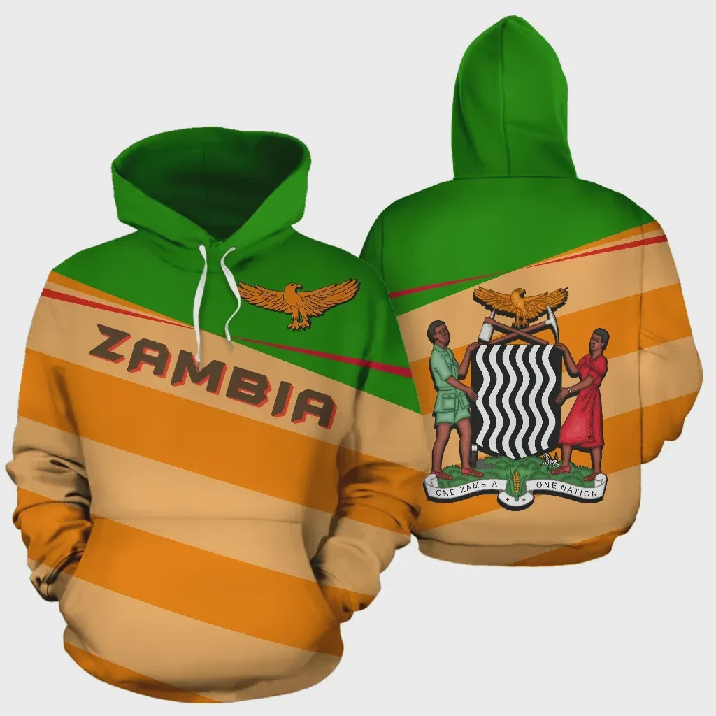 Africa Zone - Zambia Flag 3D All Over Printed Sweatshirt, Hoodie, Zip Hoodie | Fan Apparel For Men, Women