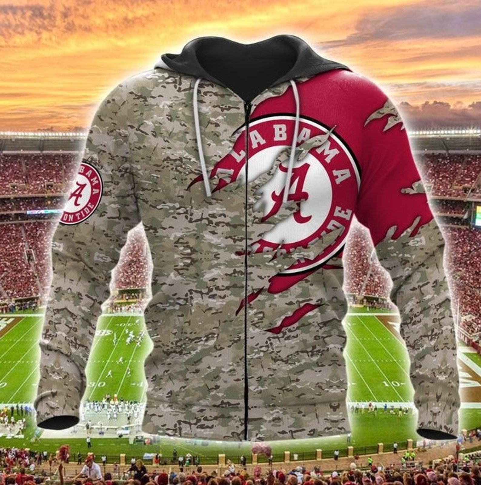Alabama Crimson Tide 3D All Over Printed Sweatshirt, Hoodie, Zip Hoodie | Ncaa Fan Gear For Men, Women
