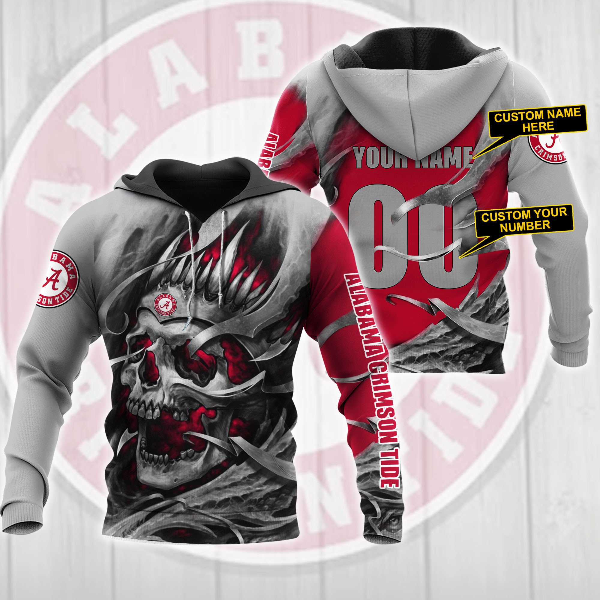 Alabama Crimson Tide 3D All Over Printed Sweatshirt, Hoodie, Zip Hoodie | Ncaa Fan Gear For Men, Women