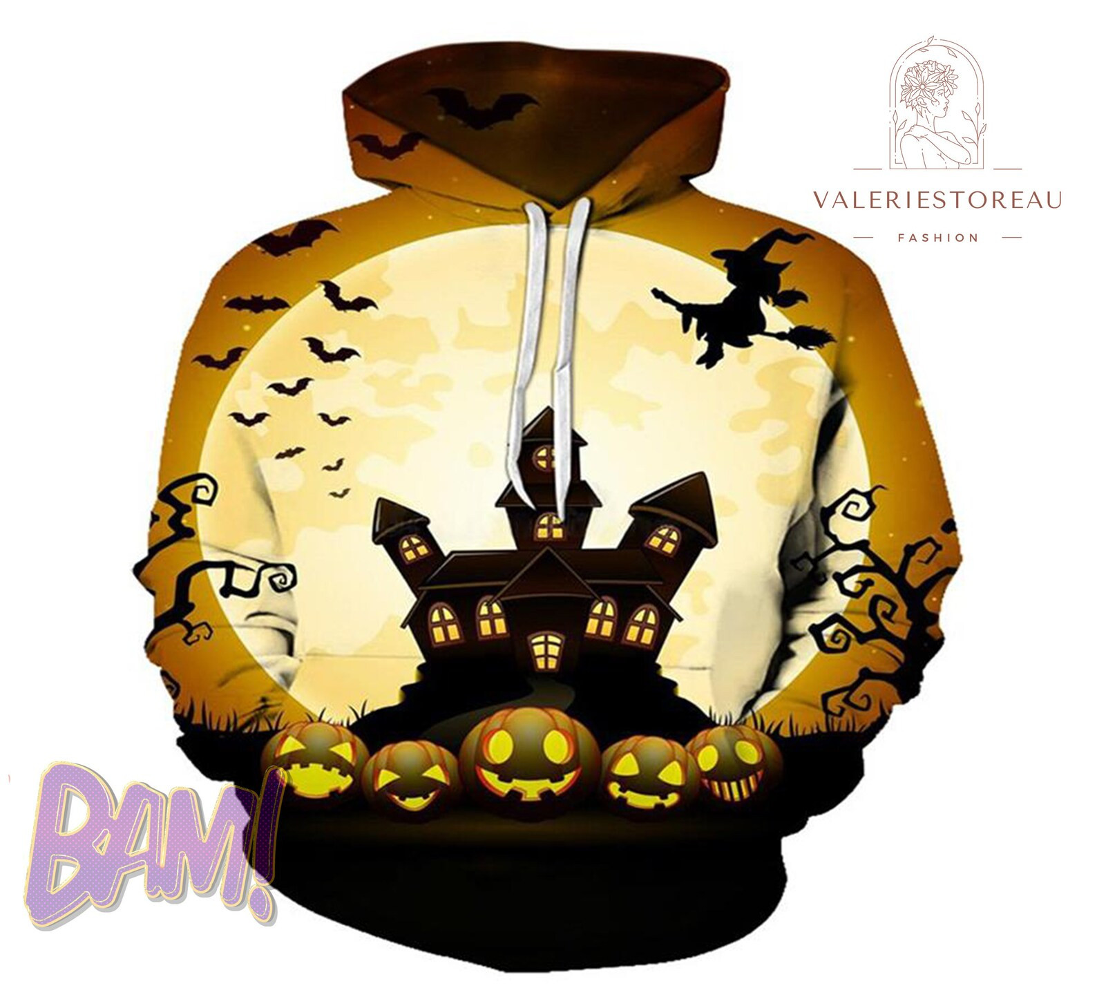 All Over Print Moon Night Halloween Unisex Hoodie 3D All Over Printed Sweatshirt, Hoodie, Zip Hoodie | Special Edition Fan Apparel For Men, Women