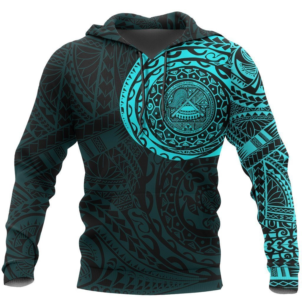 American Samoa In My Heart Polynesian Hoodie Blue Pl Adult 3D All Over Printed Sweatshirt, Hoodie, Zip Hoodie | Fan Apparel For Men, Women