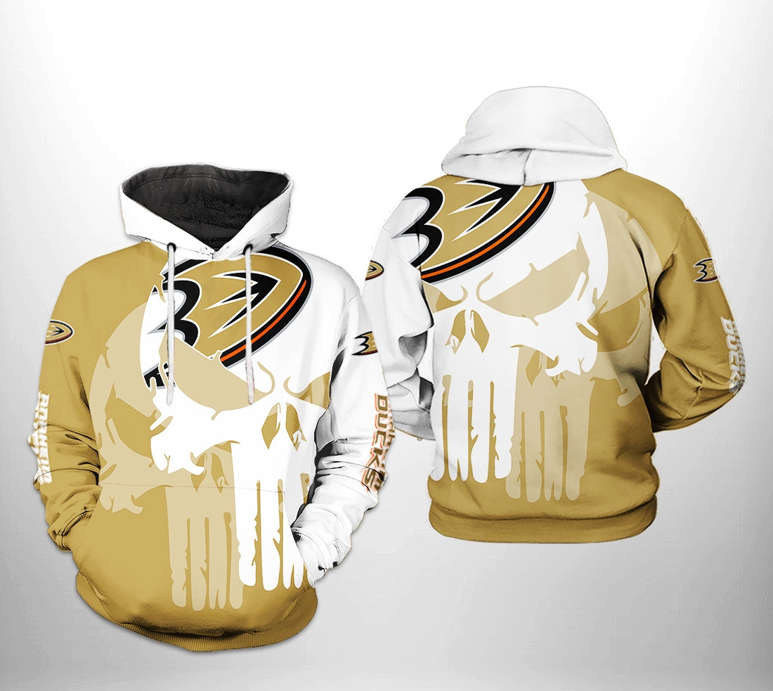 Anaheim Ducks Nhl Team Skull 3D All Over Printed Sweatshirt, Hoodie, Zip Hoodie | Nhl Special Edition Fan Gear For Men, Women