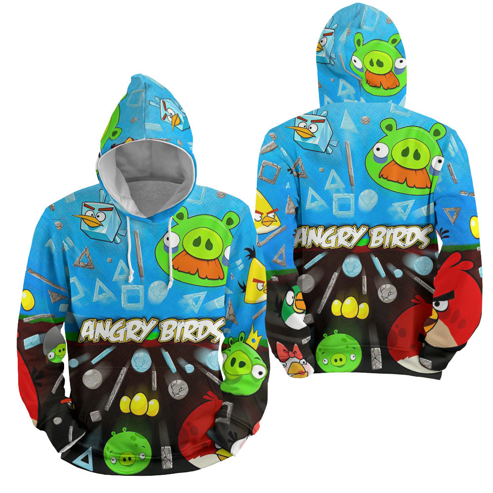 Angry Birds Wallpaper 3D All Over Printed Sweatshirt, Hoodie, Zip Hoodie | Fan Apparel For Men, Women