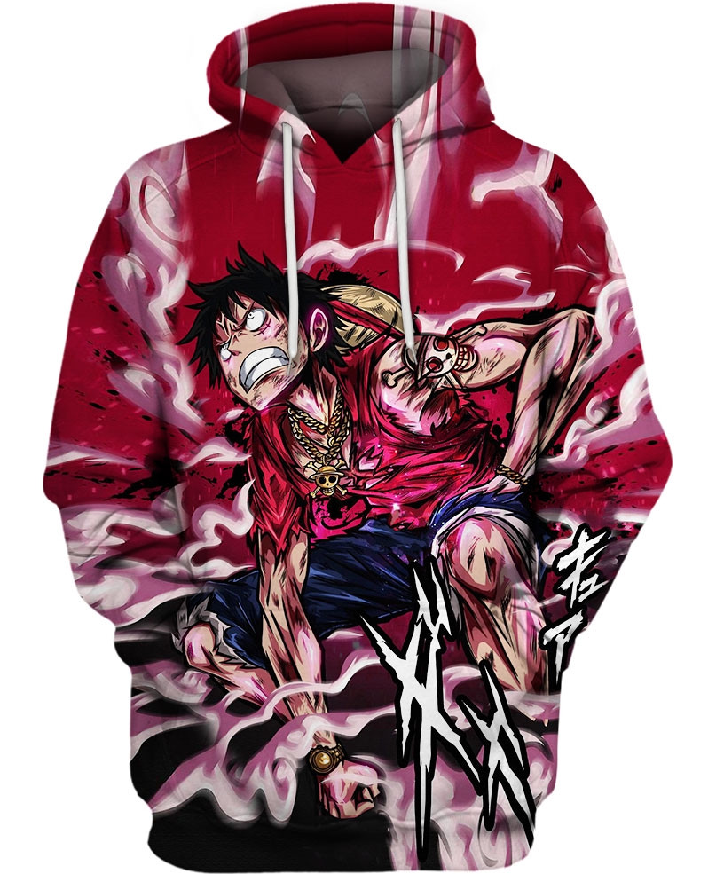 Angry Luffy 3D All Over Printed Sweatshirt, Hoodie, Zip Hoodie | Fan Apparel For Men, Women