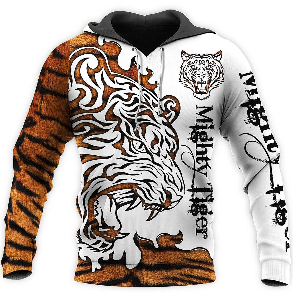 Animal Tiger Tattoo 3D All Over Printed Sweatshirt, Hoodie, Zip Hoodie | Fan Apparel For Men, Women