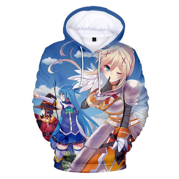 Anime Megumin Konosuba 3D All Over Printed Sweatshirt, Hoodie, Zip Hoodie | Fan Apparel For Men, Women