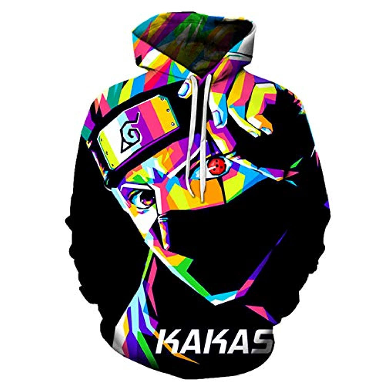 Anime Naruto Kakashi Hatake Colorful Pattern 3D All Over Printed Sweatshirt, Hoodie, Zip Hoodie | Fan Apparel For Men, Women