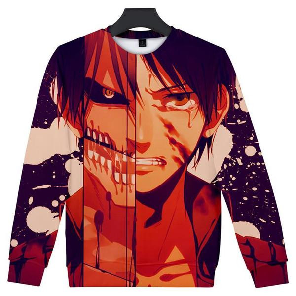 Anime Print Attack On Titan 3D All Over Printed Sweatshirt, Hoodie, Zip Hoodie | Fan Apparel For Men, Women