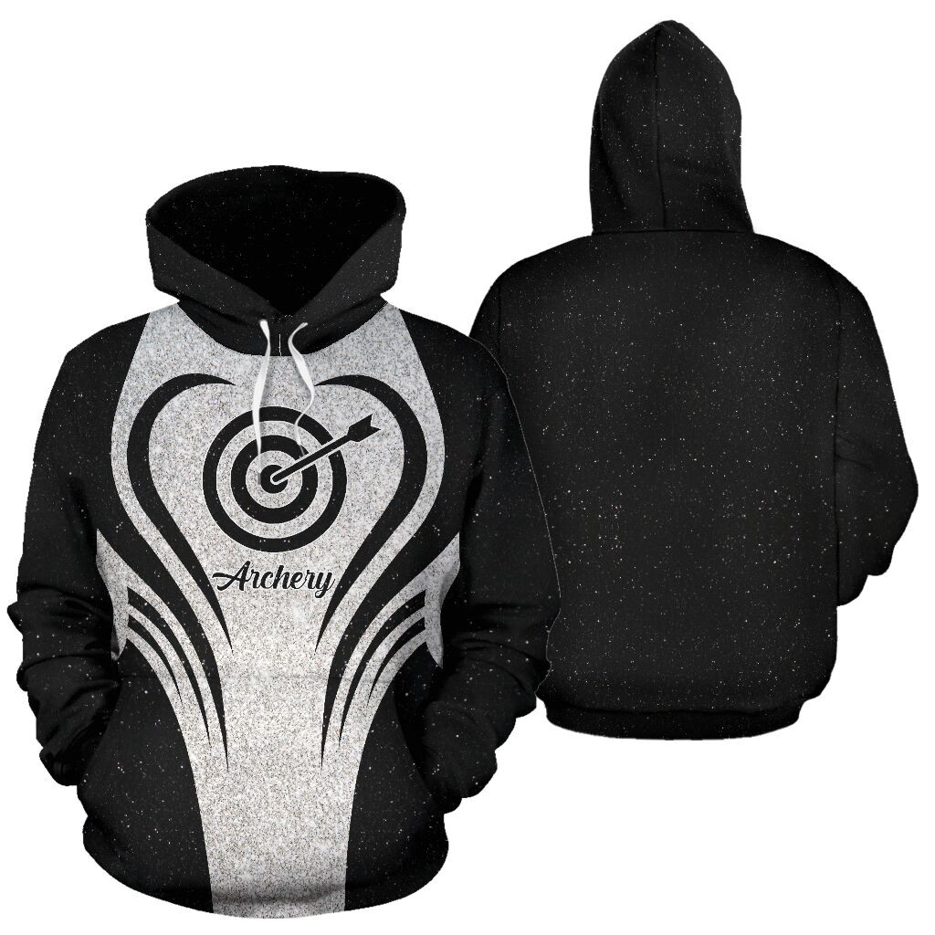 Archery Heart Glitter 3D All Over Printed Sweatshirt, Hoodie, Zip Hoodie | Fan Apparel For Men, Women