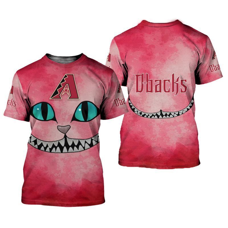 Arizona Diamondbacks Cheshire Cat 3D All Over Printed Sweatshirt, Hoodie, Zip Hoodie | Mlb Special Edition Fan Gear For Men, Women