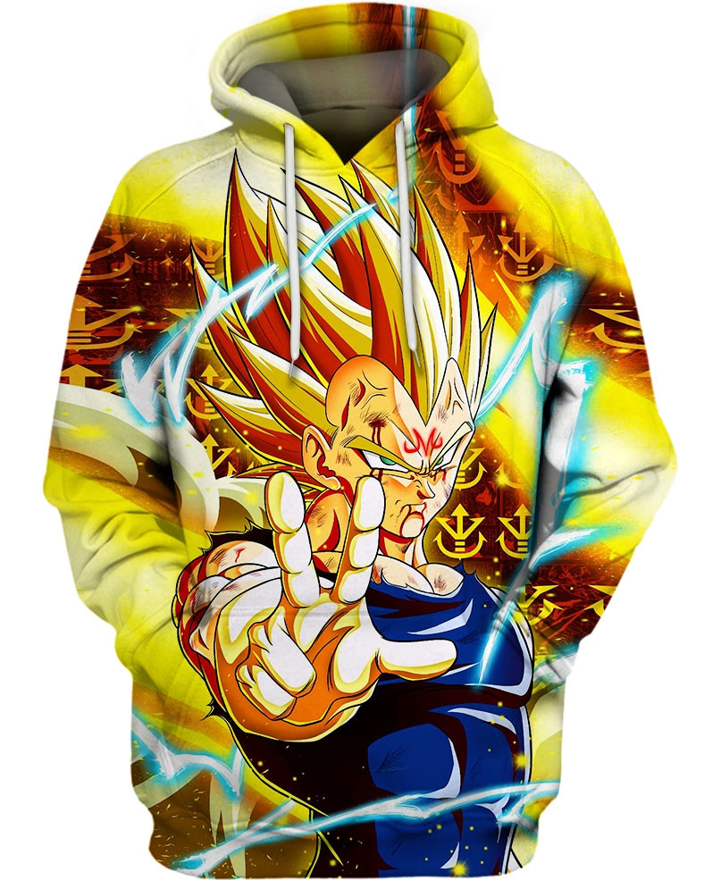 Arrogant Vegeta 3D All Over Printed Sweatshirt, Hoodie, Zip Hoodie | Fan Apparel For Men, Women