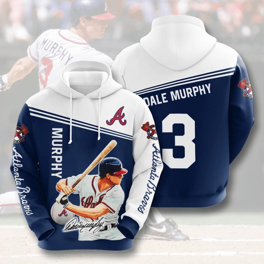 Atlanta Braves Dale Murphy 3 3D All Over Printed Sweatshirt, Hoodie, Zip Hoodie | Mlb Fan Gear For Men, Women