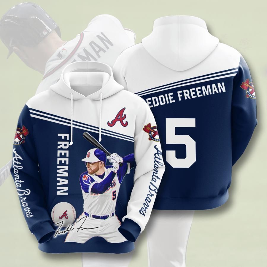 Atlanta Braves Freddie Freeman 5 3D All Over Printed Sweatshirt, Hoodie, Zip Hoodie | Mlb Fan Gear For Men, Women