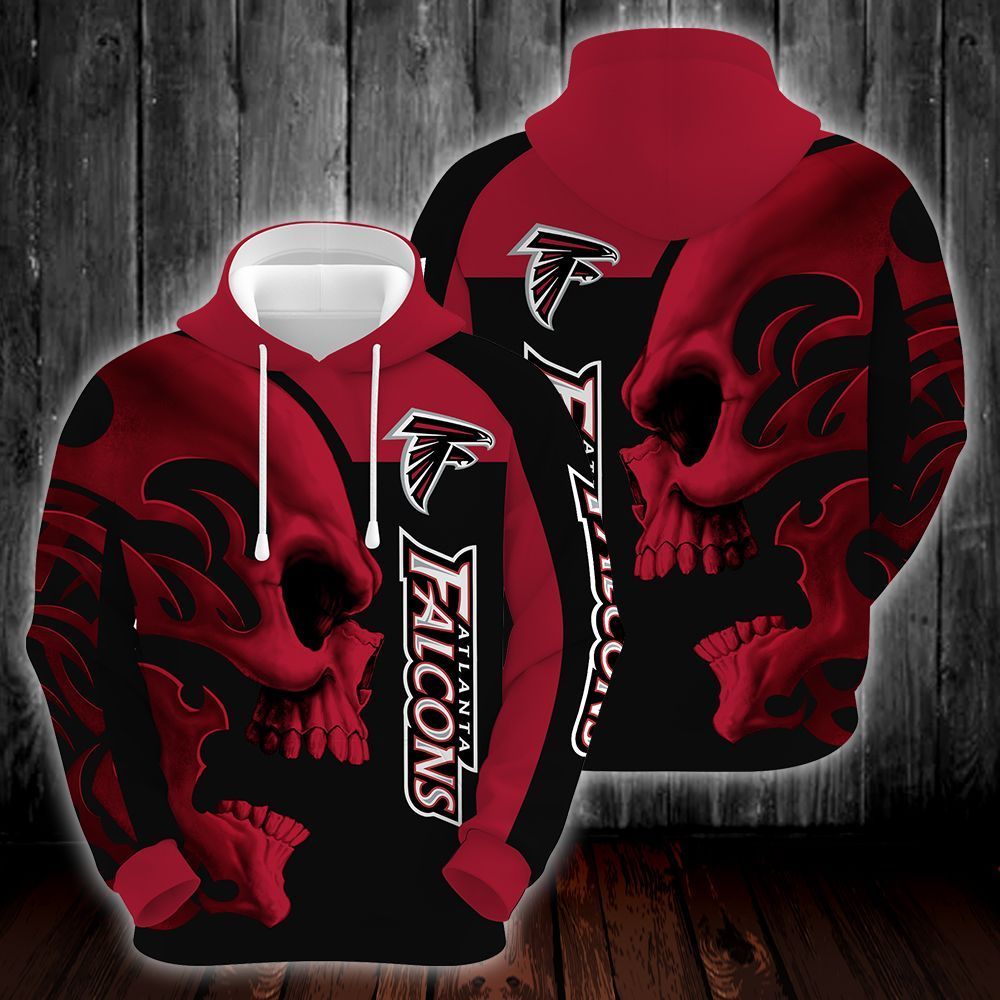 Atlanta Falcons Skull 3D All Over Printed Sweatshirt, Hoodie, Zip Hoodie | Nfl Special Edition Fan Gear For Men, Women