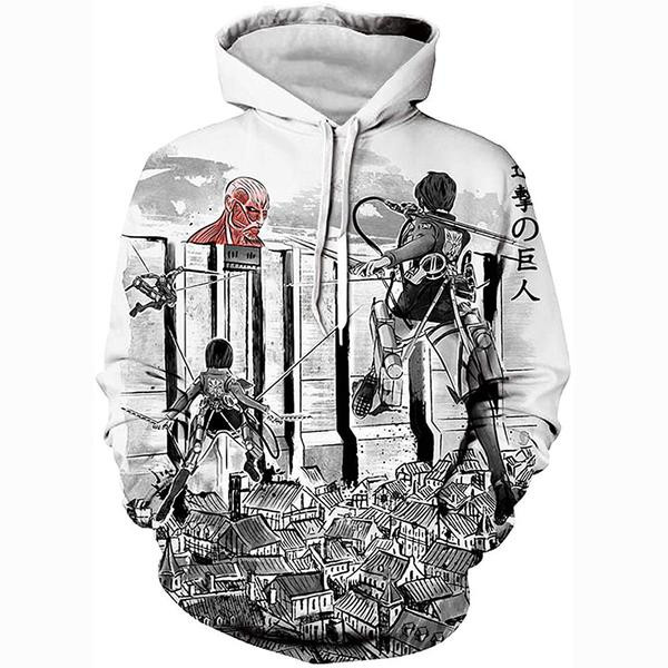 Attack On Titan Anime 3D All Over Printed Sweatshirt, Hoodie, Zip Hoodie | Fan Apparel For Men, Women