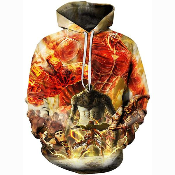 Attack On Titan Anime 3D All Over Printed Sweatshirt, Hoodie, Zip Hoodie | Fan Apparel For Men, Women