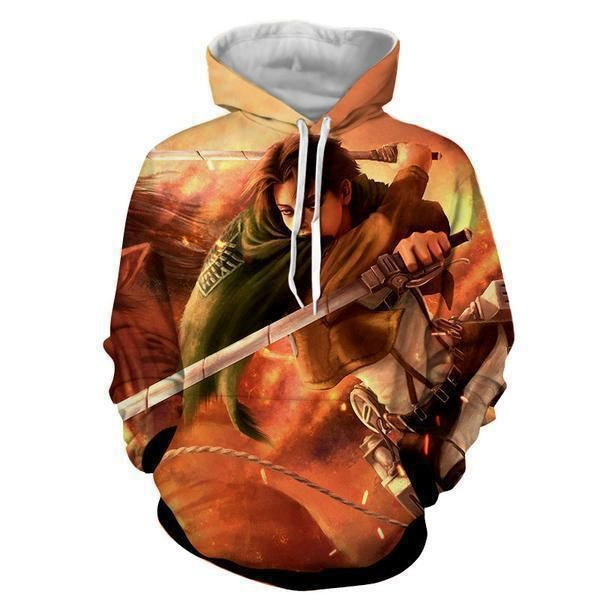 Attack On Titan Levi Ackerman 3D All Over Printed Sweatshirt, Hoodie, Zip Hoodie | Fan Apparel For Men, Women