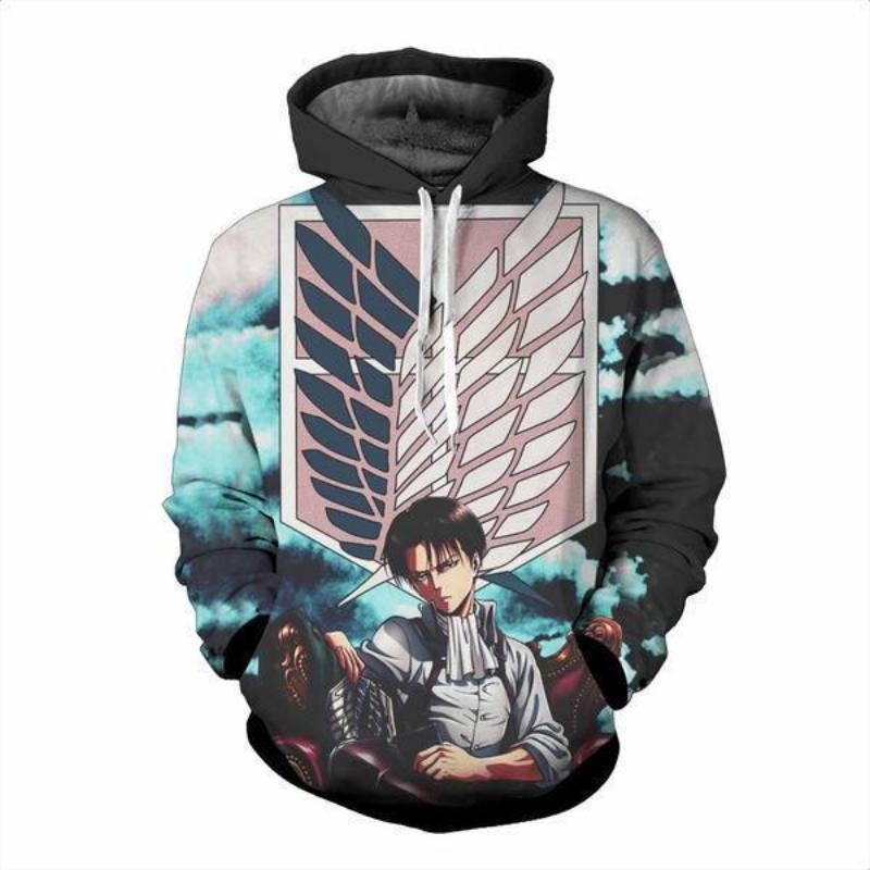 Attack On Titan Levi Ackerman Unisex 3D All Over Printed Sweatshirt, Hoodie, Zip Hoodie | Fan Apparel For Men, Women