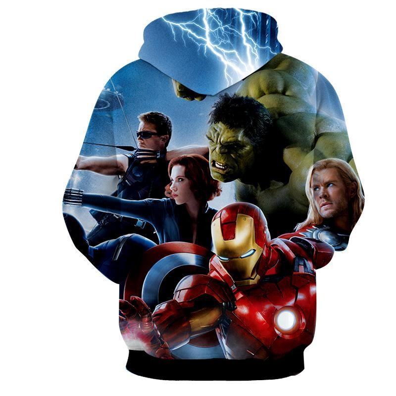 Avengers Iron Man Captain America Thor Hulk 3D All Over Printed Sweatshirt, Hoodie, Zip Hoodie | Fan Apparel For Men, Women
