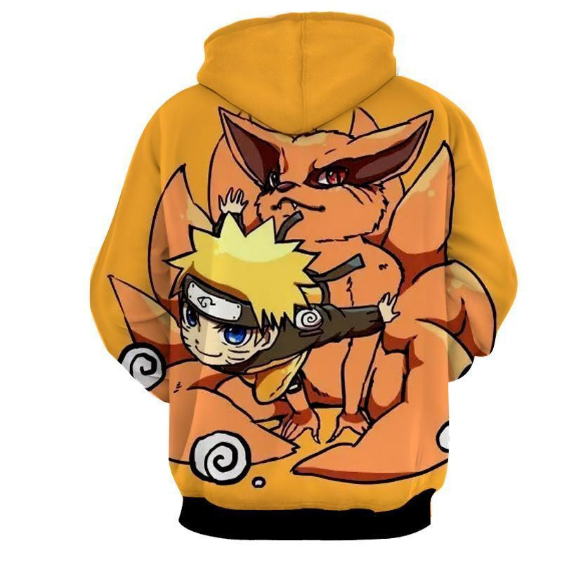 Baby Naruto And Nine Tail 3D All Over Printed Sweatshirt, Hoodie, Zip Hoodie | Fan Apparel For Men, Women