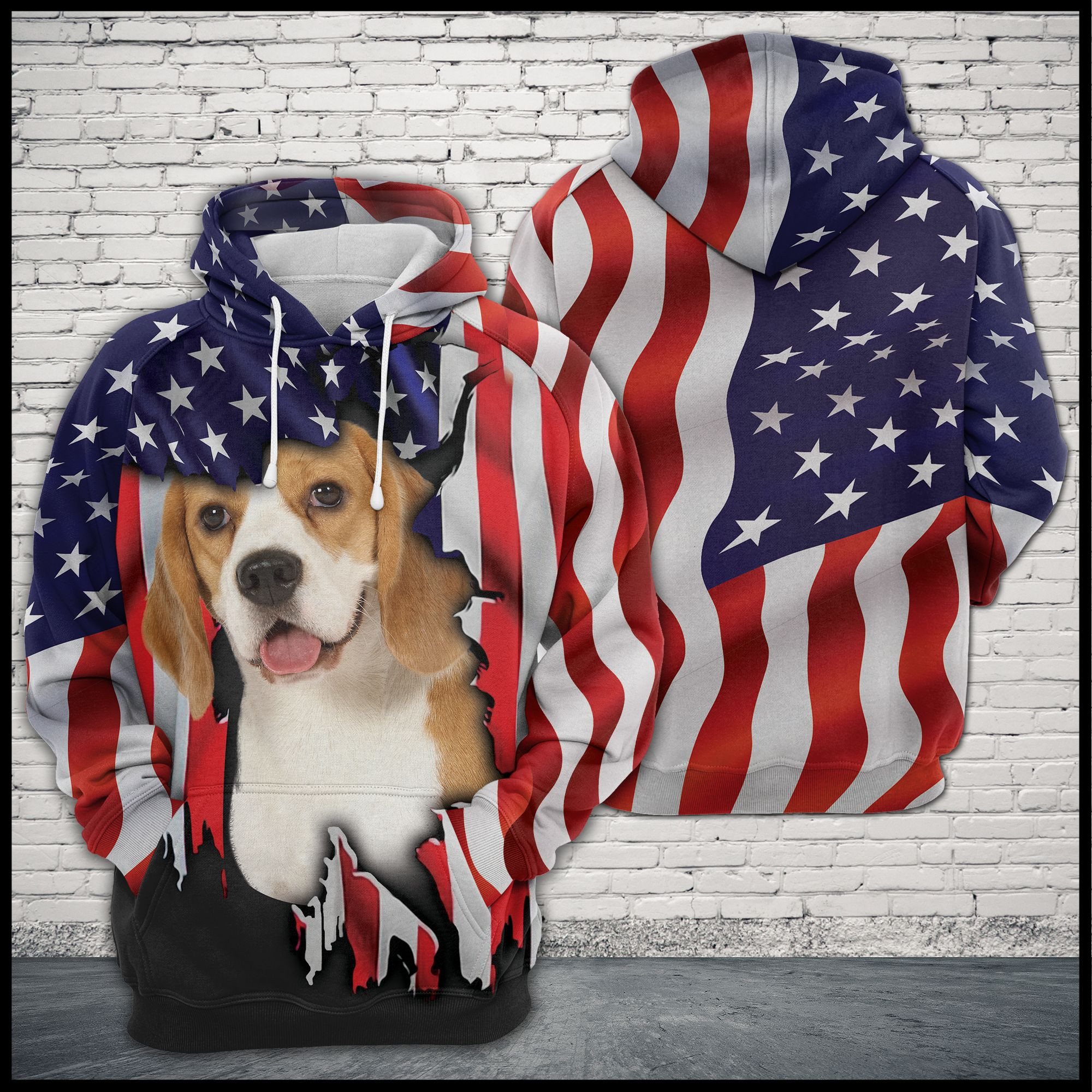 Beagle Usa Flag 3D All Over Printed Sweatshirt, Hoodie, Zip Hoodie | Fan Apparel For Men, Women
