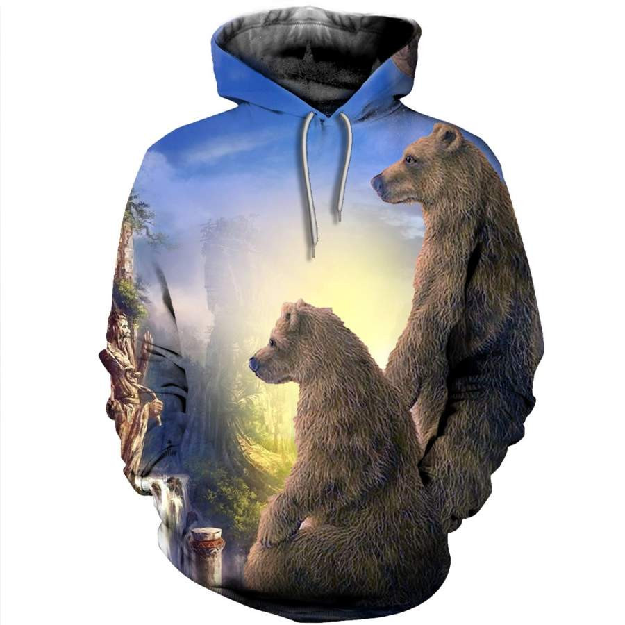 Bear 3D All Over Printed Sweatshirt, Hoodie, Zip Hoodie | Fan Apparel For Men, Women