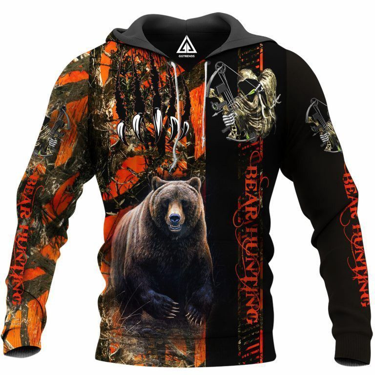 Bear Hunting 3D All Over Printed Sweatshirt, Hoodie, Zip Hoodie | Fan Apparel For Men, Women