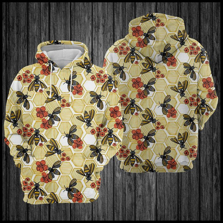 Bee Awesome 3D All Over Printed Sweatshirt, Hoodie, Zip Hoodie | Fan Apparel For Men, Women