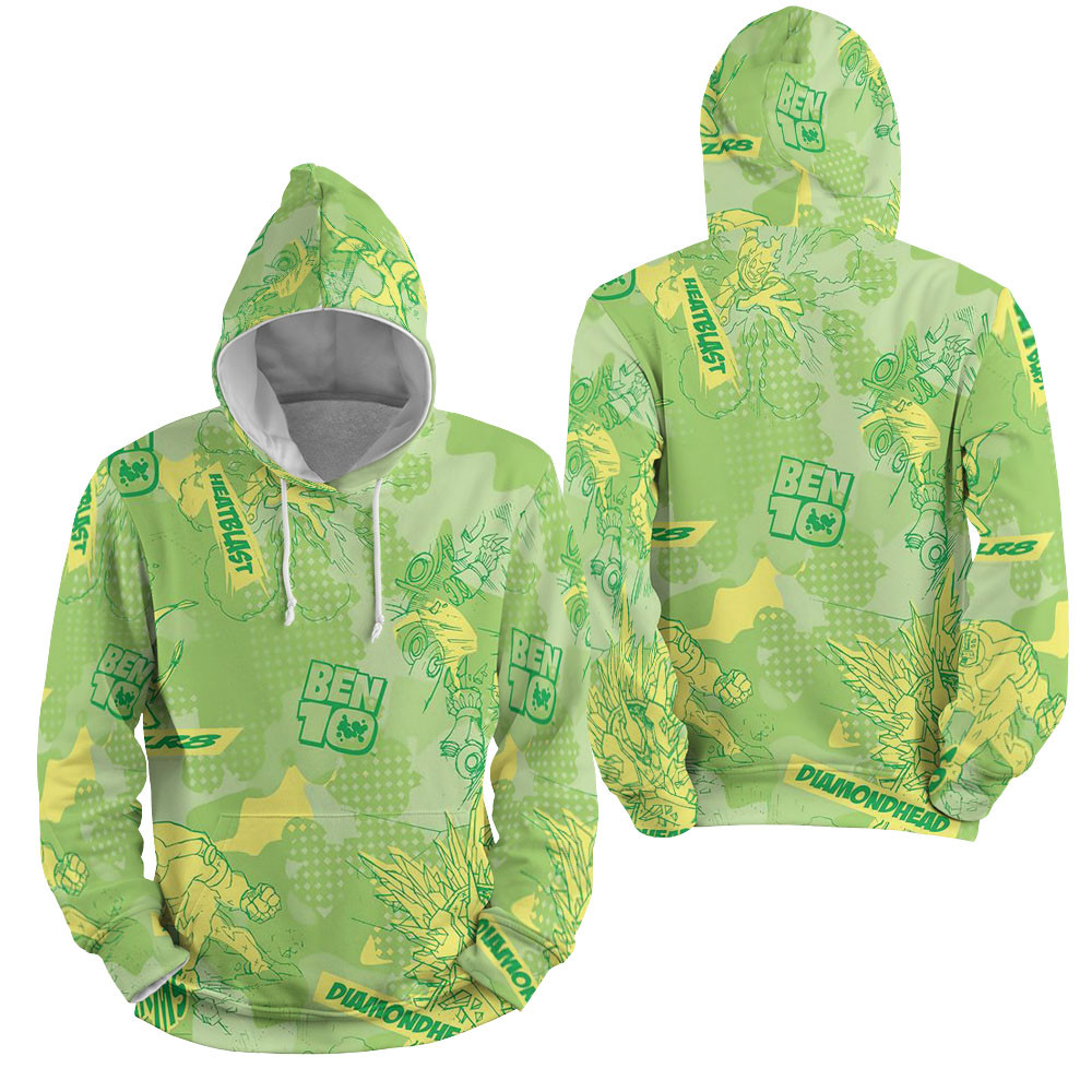 Ben 10 Diamondhead Gwen And Wildvine 3D All Over Printed Sweatshirt, Hoodie, Zip Hoodie | Fan Apparel For Men, Women