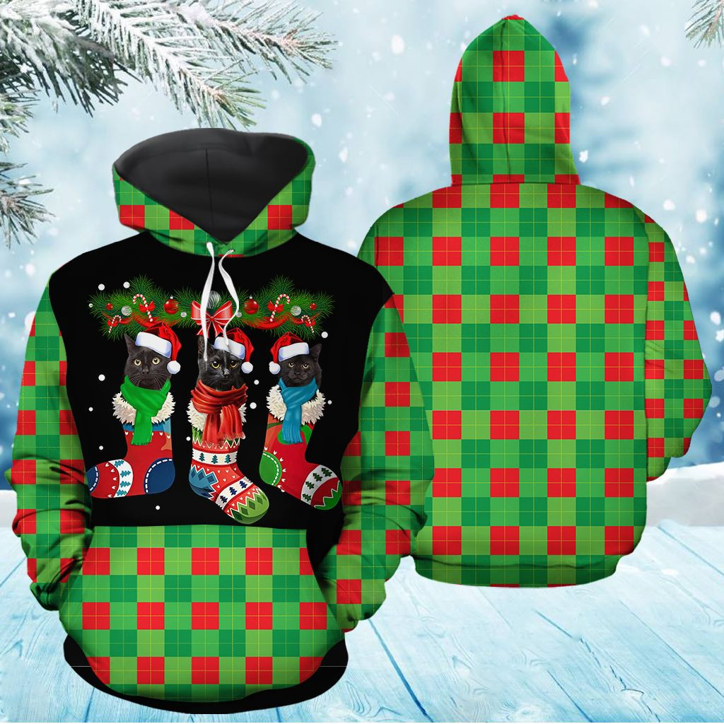 Black Cat Socks 3D All Over Printed Sweatshirt, Hoodie, Zip Hoodie | Fan Apparel For Men, Women