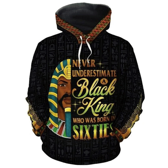 Black King Born In Sixties 3D All Over Printed Sweatshirt, Hoodie, Zip Hoodie | Fan Apparel For Men, Women