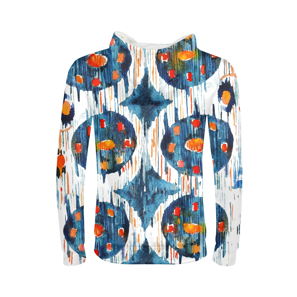 Blue Circle Ikat 3D All Over Printed Sweatshirt, Hoodie, Zip Hoodie | Fan Apparel For Men, Women