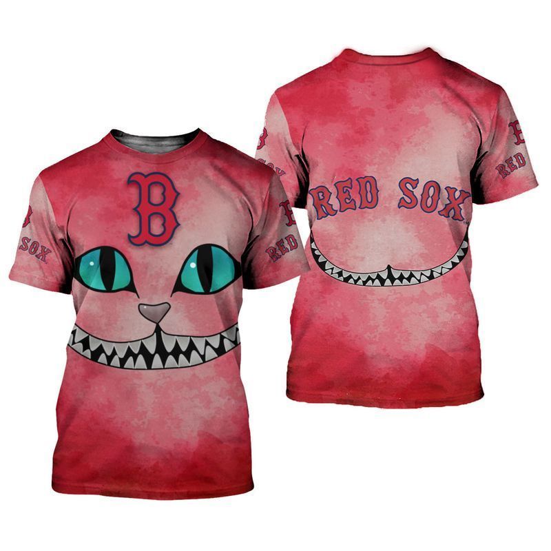 Boston Red Sox Cheshire Cat 3D All Over Printed Sweatshirt, Hoodie, Zip Hoodie | Mlb Special Edition Fan Gear For Men, Women
