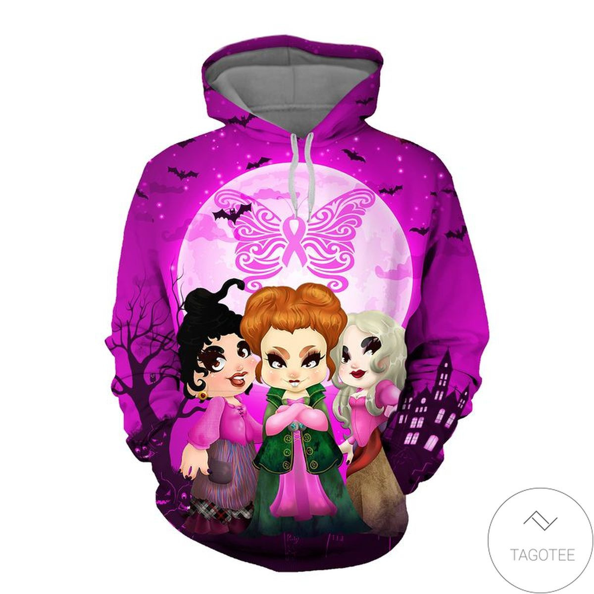 Breast Cancer Awareness Halloween Theme 3D All Over Printed Sweatshirt, Hoodie, Zip Hoodie | Special Edition Fan Apparel For Men, Women