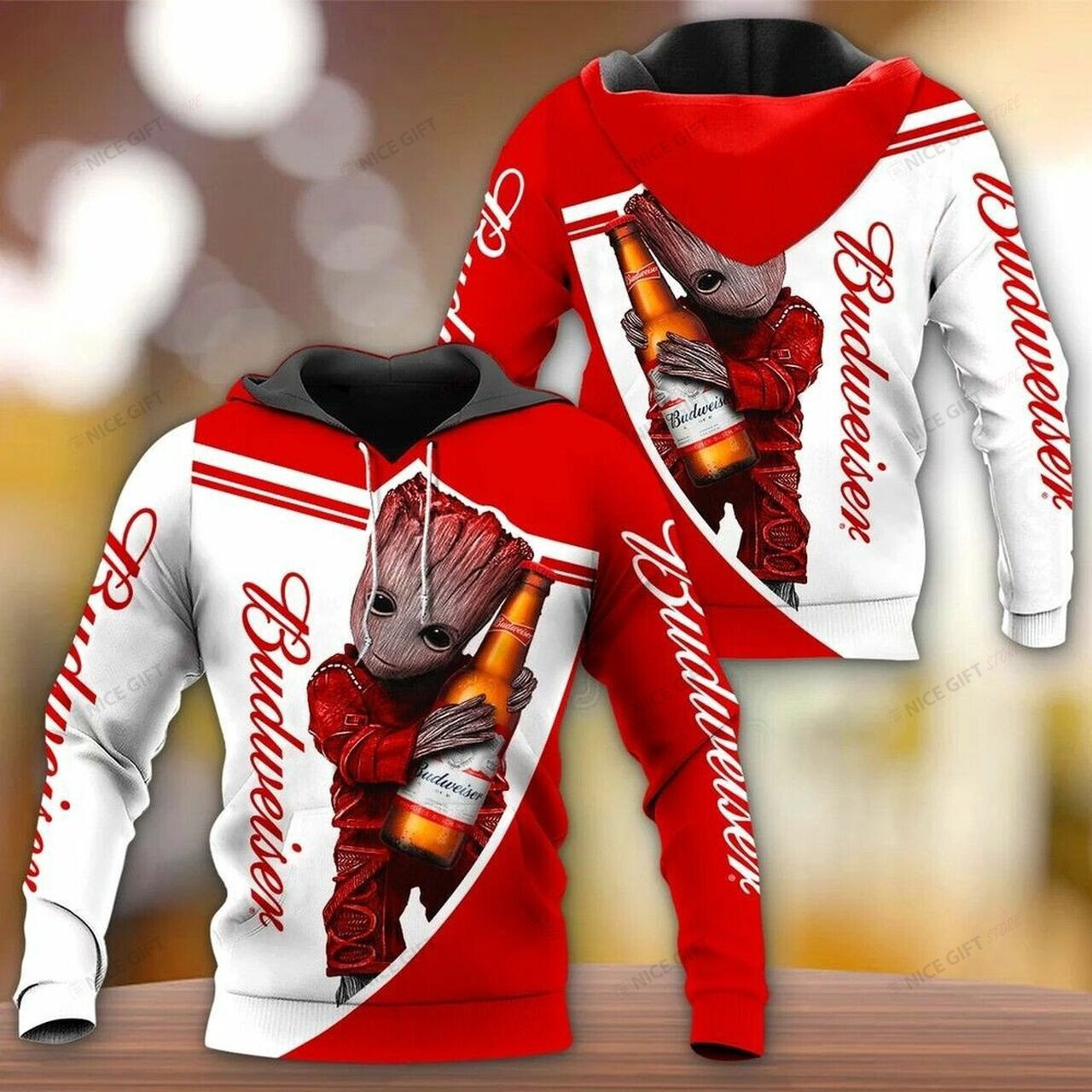 Budweiser 3D All Over Printed Sweatshirt, Hoodie, Zip Hoodie | Fan Apparel For Men, Women