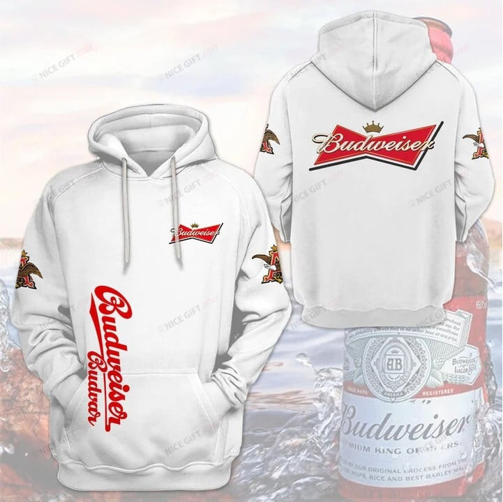 Budweiser Hoodie 3D All Over Printed Sweatshirt, Hoodie, Zip Hoodie | Fan Apparel For Men, Women