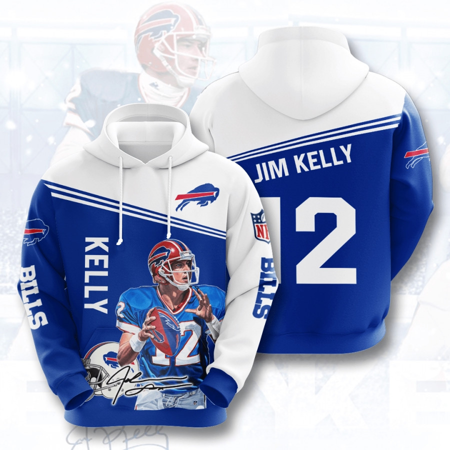 Buffalo Bills Jim Kelly 3D All Over Printed Sweatshirt, Hoodie, Zip Hoodie | Nfl Fan Gear For Men, Women