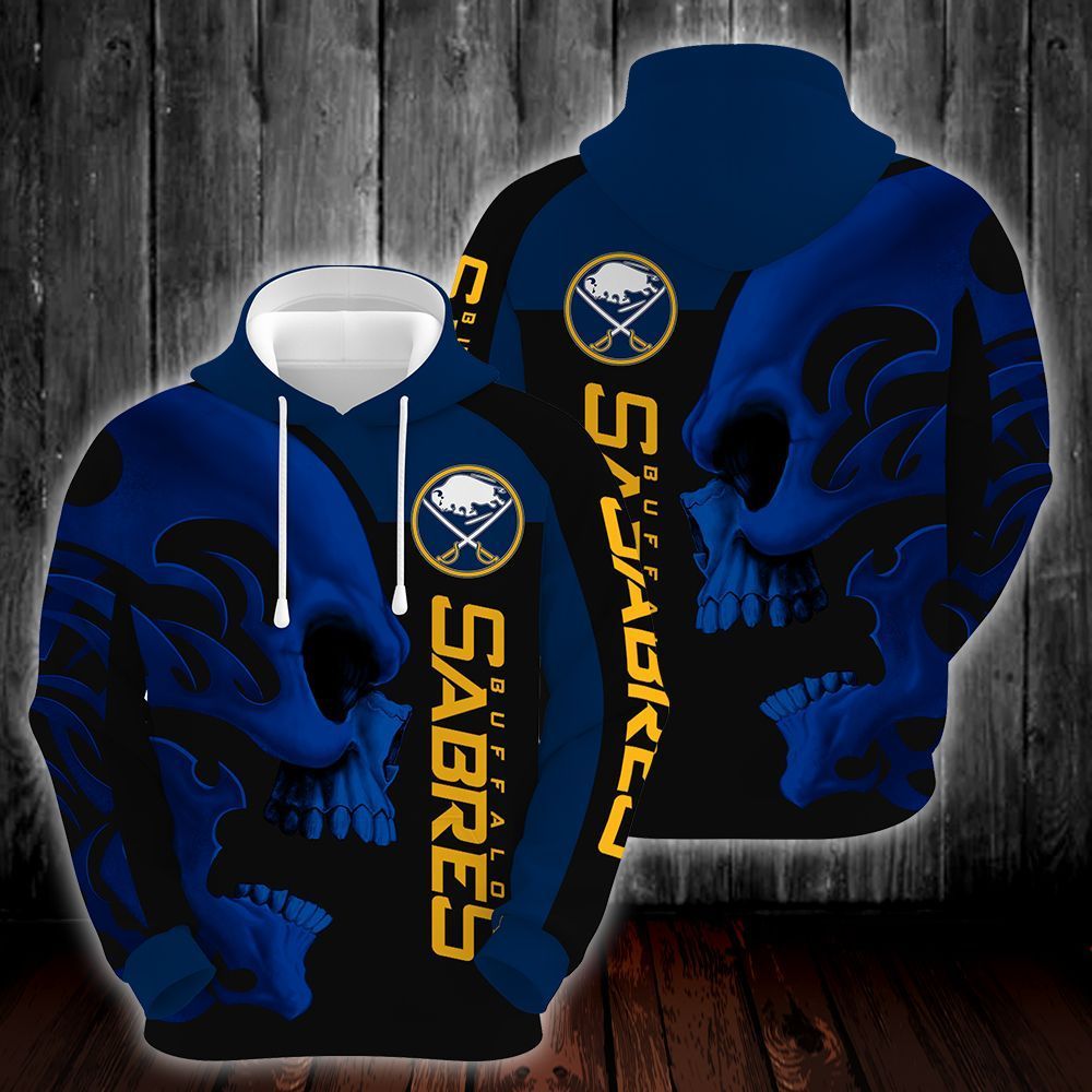 Buffalo Sabres Skull 3D All Over Printed Sweatshirt, Hoodie, Zip Hoodie | Nhl Special Edition Fan Gear For Men, Women