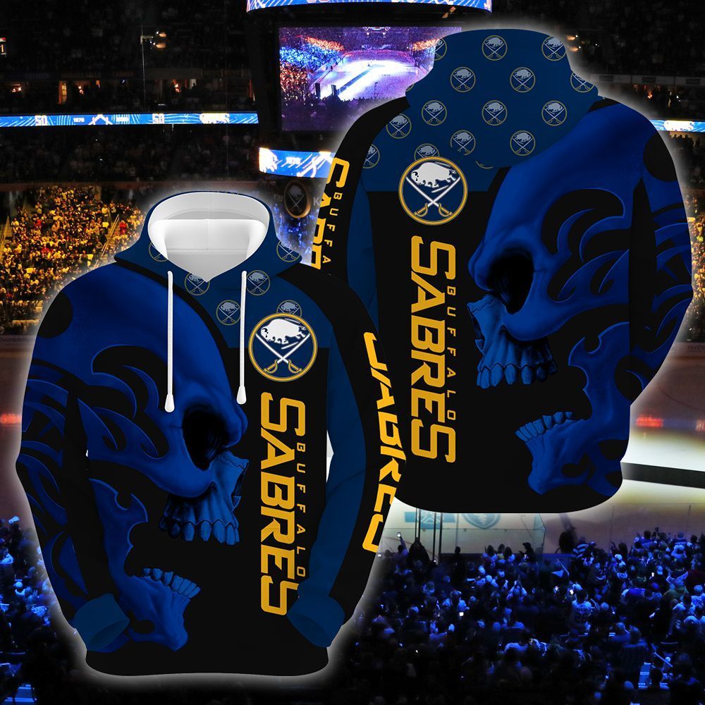 Buffalo Sabres Skull 3D All Over Printed Sweatshirt, Hoodie, Zip Hoodie | Nhl Special Edition Fan Gear For Men, Women