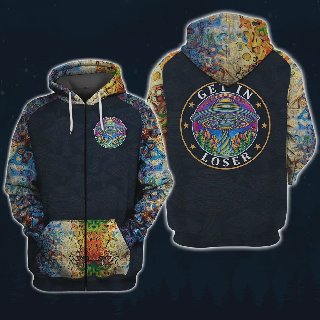 Camping Get In Loser Colorful 3D All Over Printed Sweatshirt, Hoodie, Zip Hoodie | Fan Apparel For Men, Women