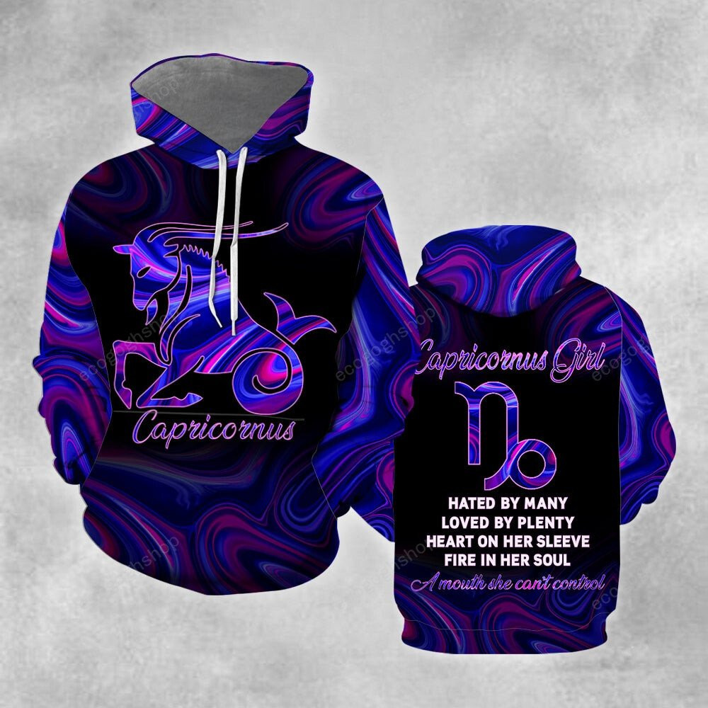 Capricorn Girl 3D All Over Printed Sweatshirt, Hoodie, Zip Hoodie | Fan Apparel For Men, Women