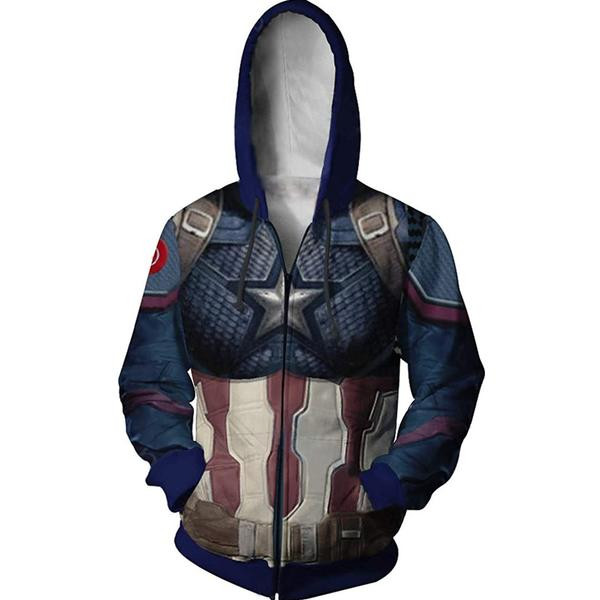 Captain America 3D All Over Printed Sweatshirt, Hoodie, Zip Hoodie | Fan Apparel For Men, Women